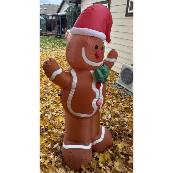 Christmas Gingerbread man Christmas Inflatable Decor Inflatable 5.5 ft - Picture 2 of 6